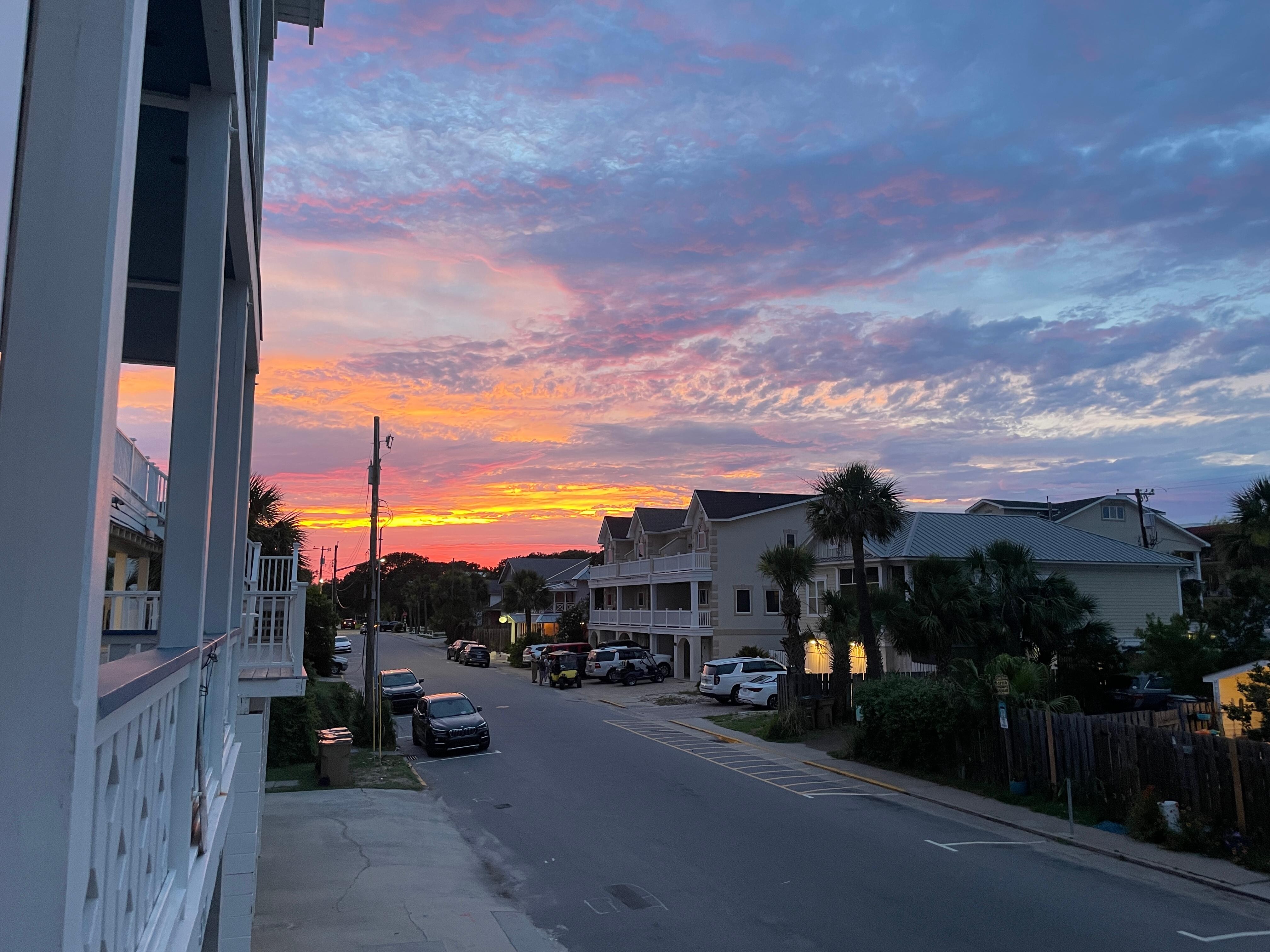 Beautiful sunset from the patio.