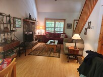 Living room with fireplace