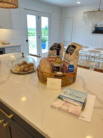 Welcome basket -- good restaurants noted in the guest book