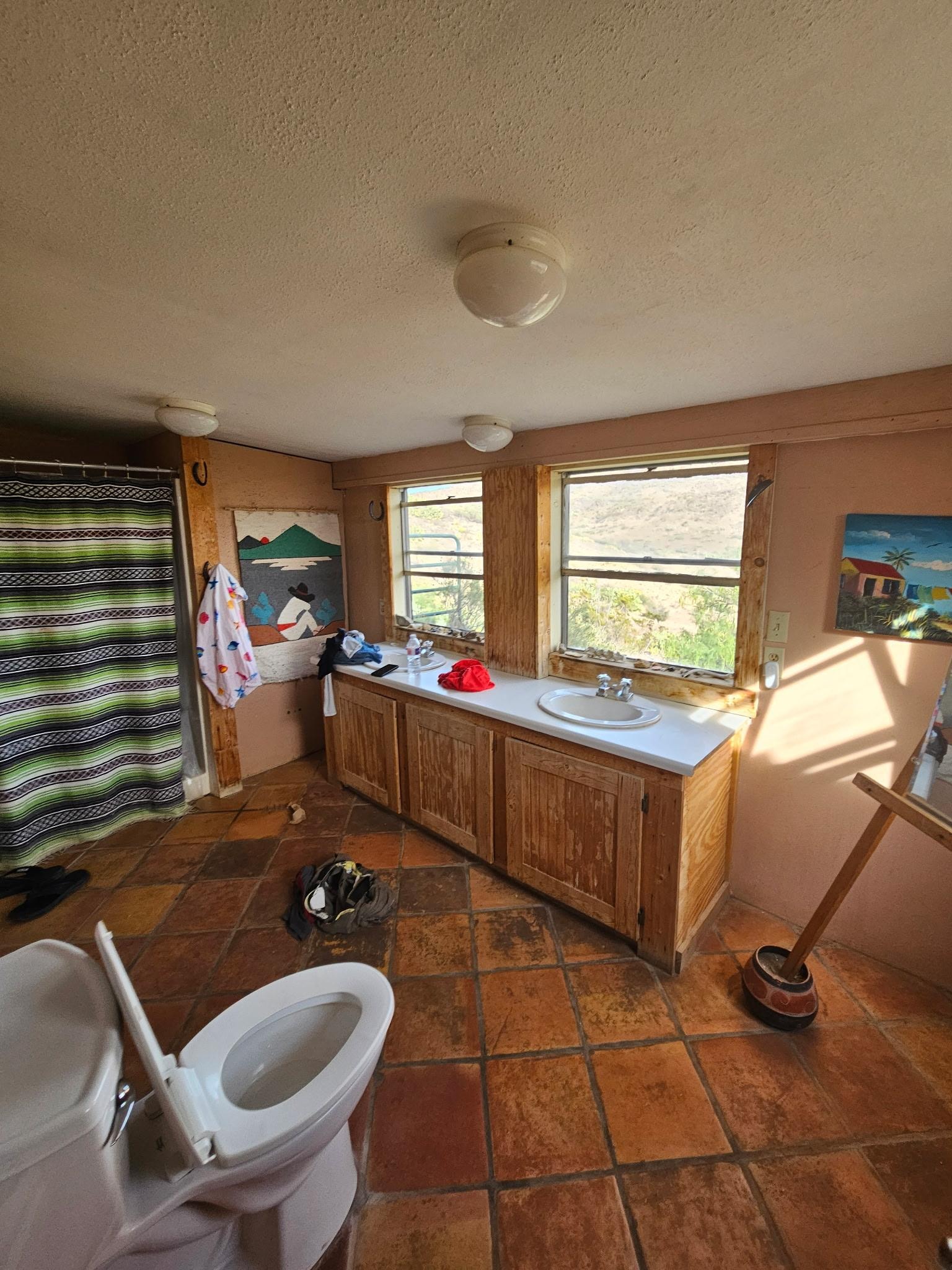 The only bathroom with no blinds