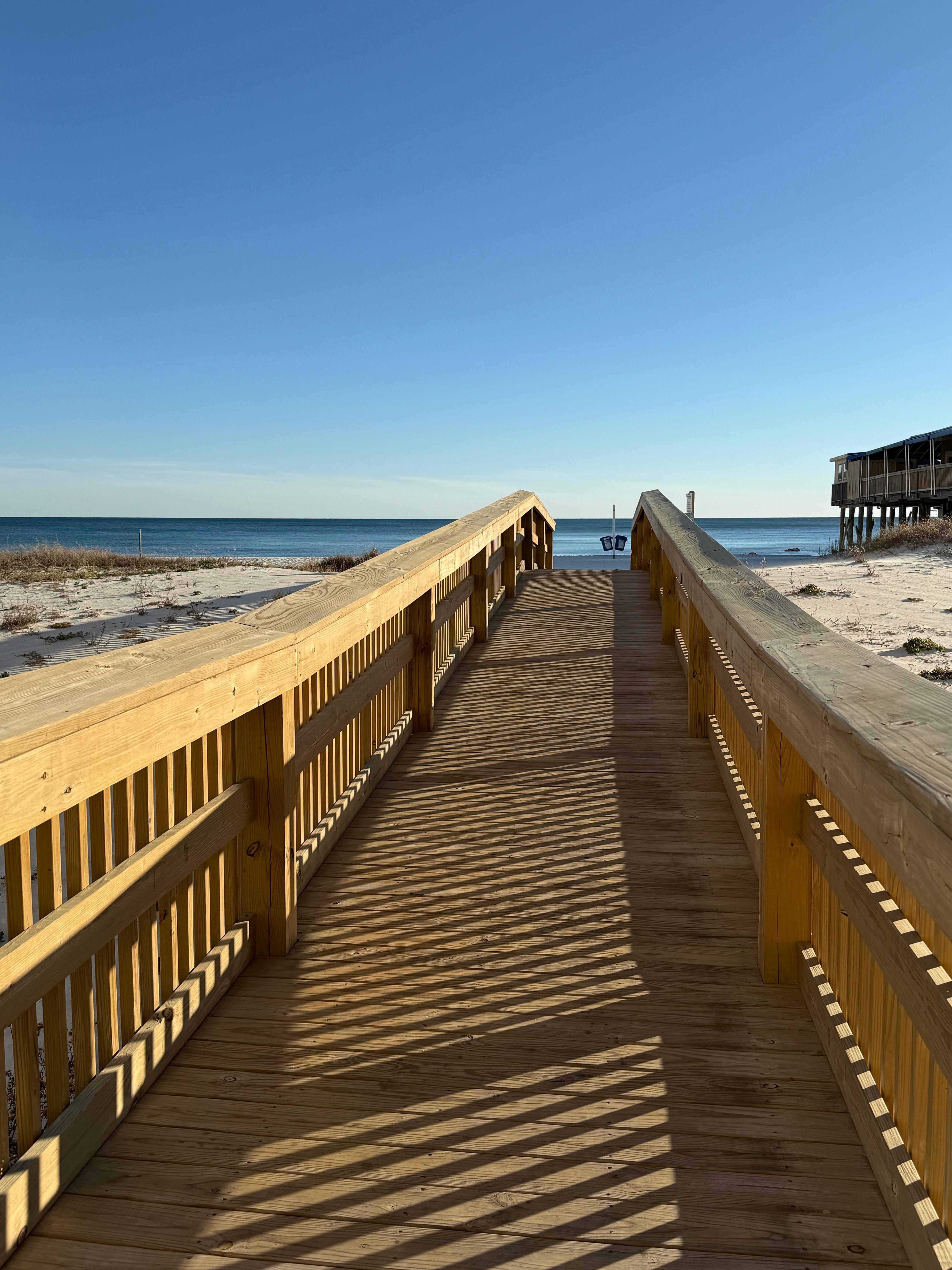 The walk to the beach from the condo. Perfect! 