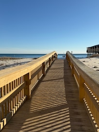 The walk to the beach from the condo. Perfect!