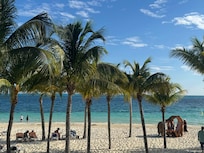 Beach area is beautiful but Sargassum was present during our stay and feces floating in water. Not sure if it’s from sewage or from Manatees, but swim at your own risk. The staff cleaned sargassum off the beach daily.