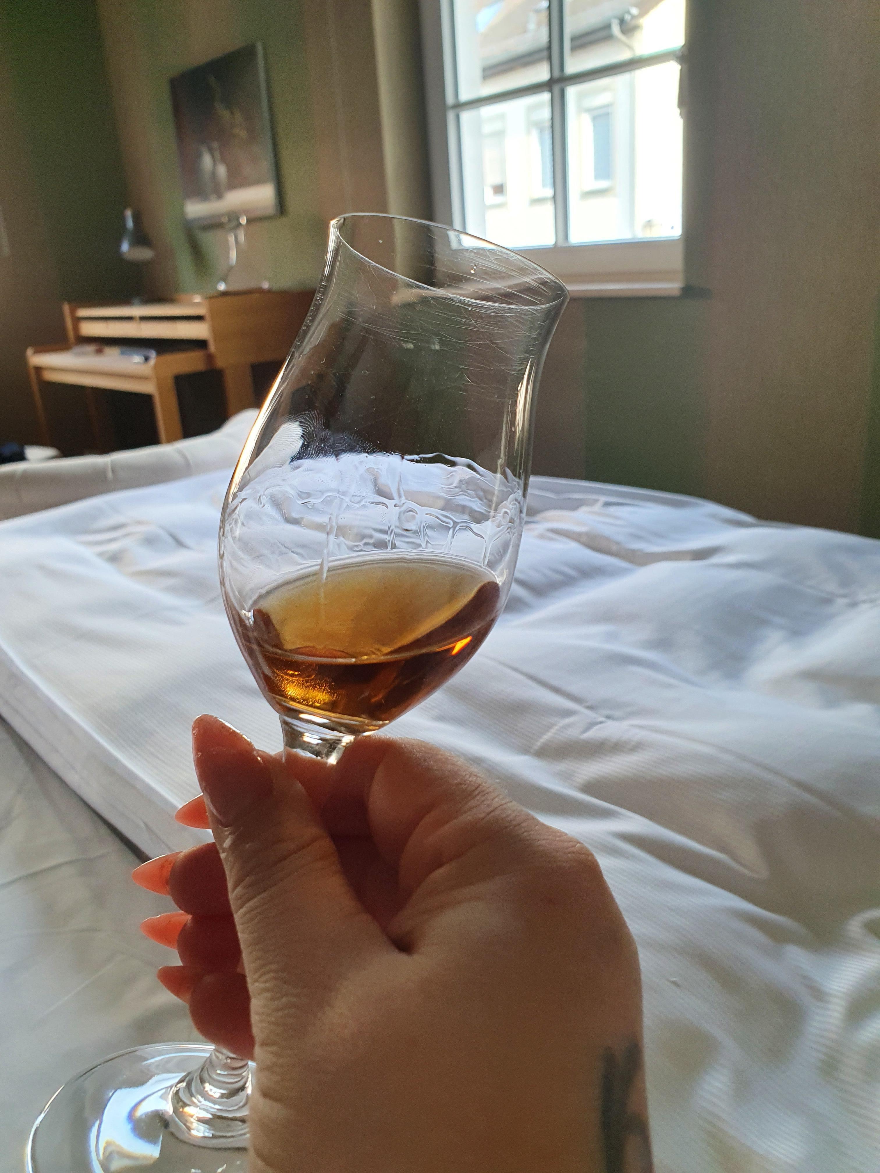 Gratis sherry på rommet.