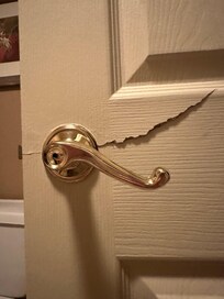 broken bathroom door
