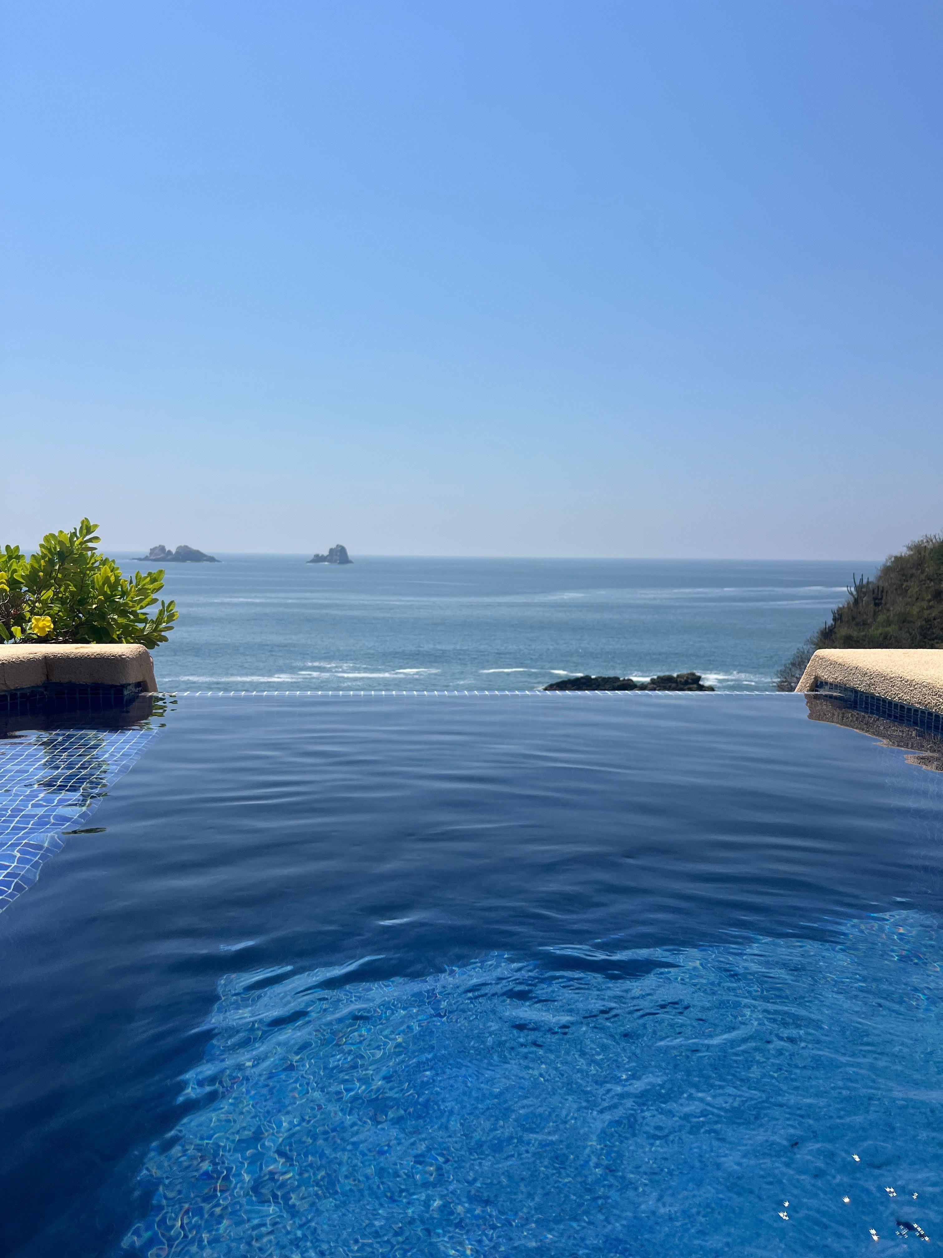 Ocean view from our in room plunge pool. 