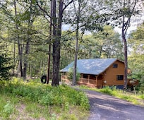 Mountain-side cabin.