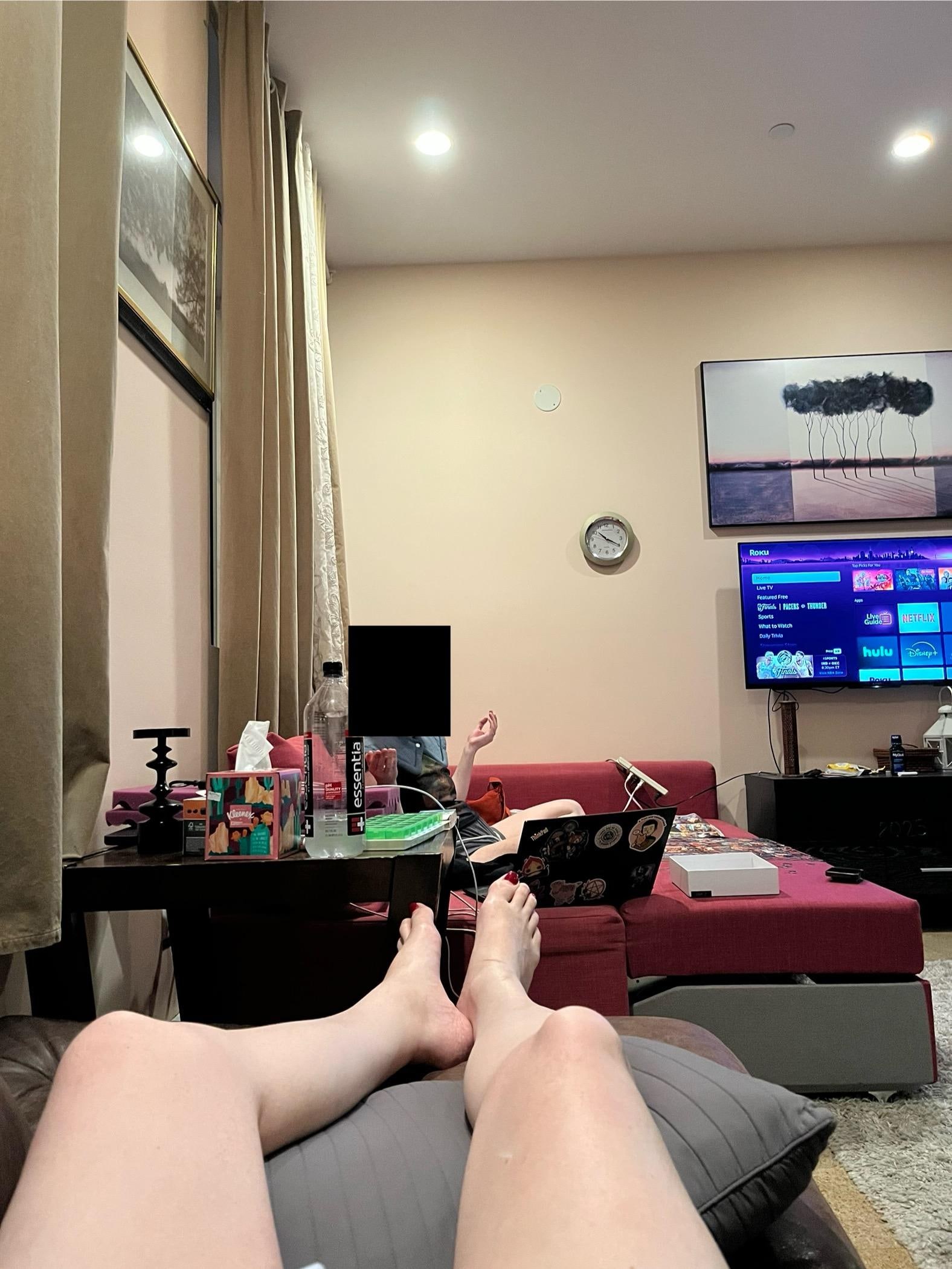 Hanging in the living room