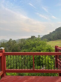 Looking out from our cabin.