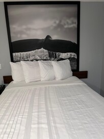 Nice comfy bed and pillows.