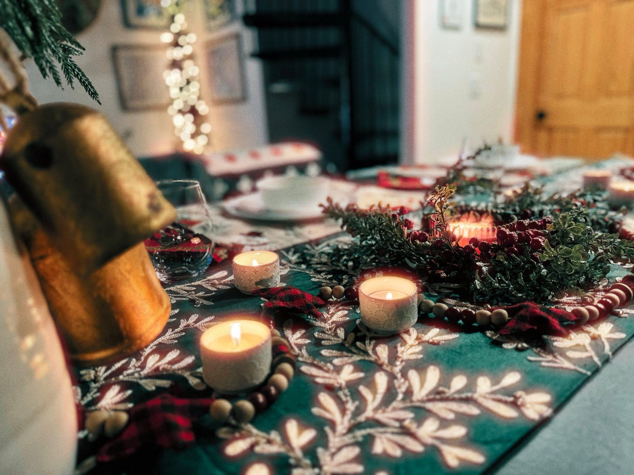 Christmas dinner at the cabin