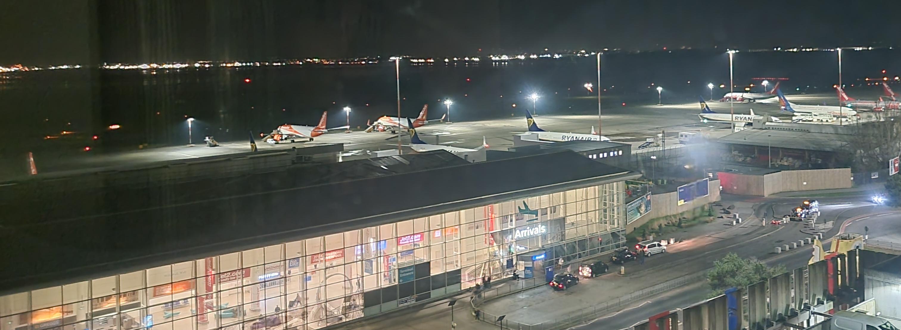 View from my room, with airplanes sleeping before their busy day