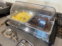 Scrambled eggs and sausage