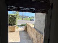 Looking out the front door