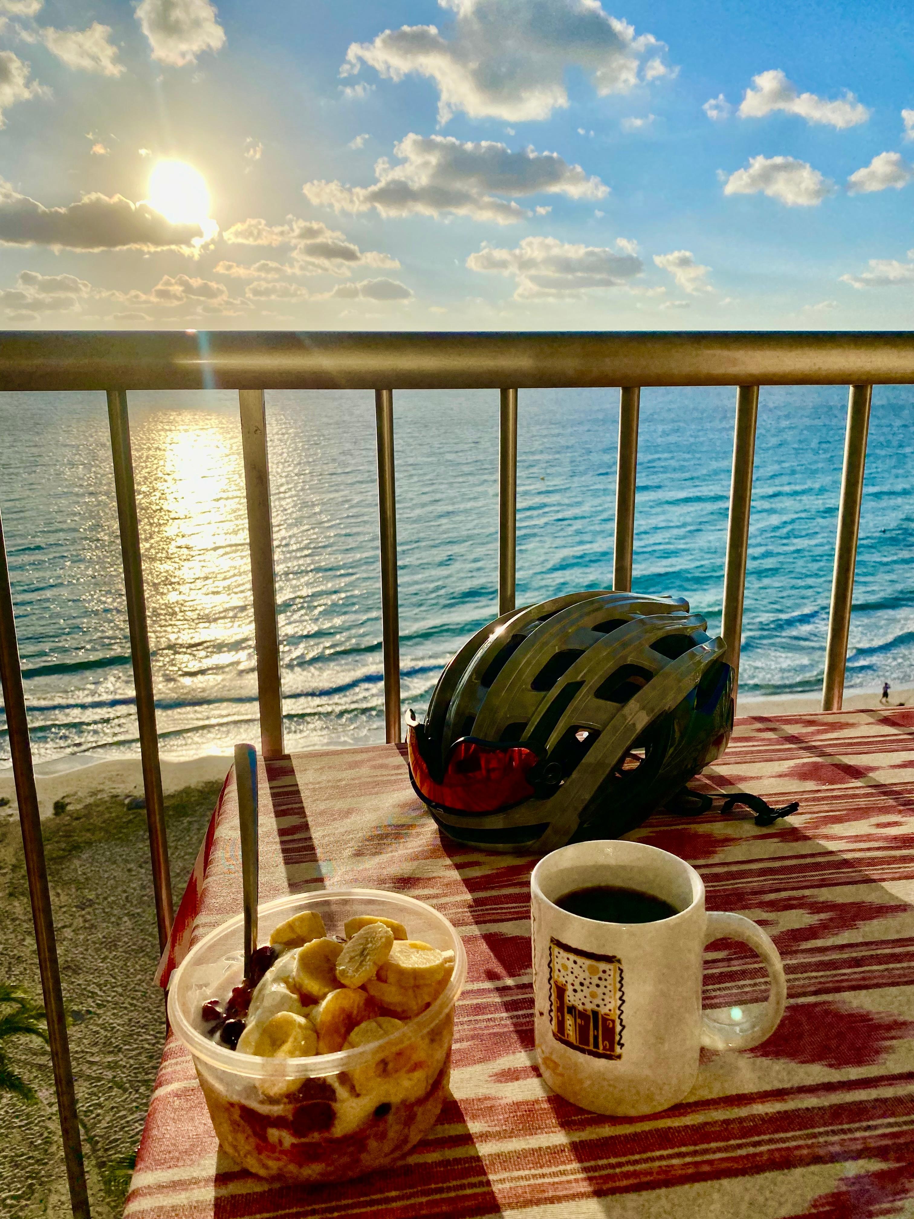 Breakfast on the balcony was the best way to start the day.