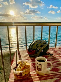 Breakfast on the balcony was the best way to start the day.