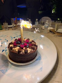 They made us a cake for a birthday celebration.