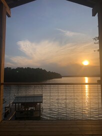 The sunset from the deck.