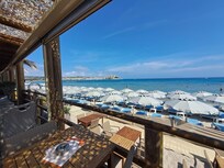 La vue du bar de la plage
