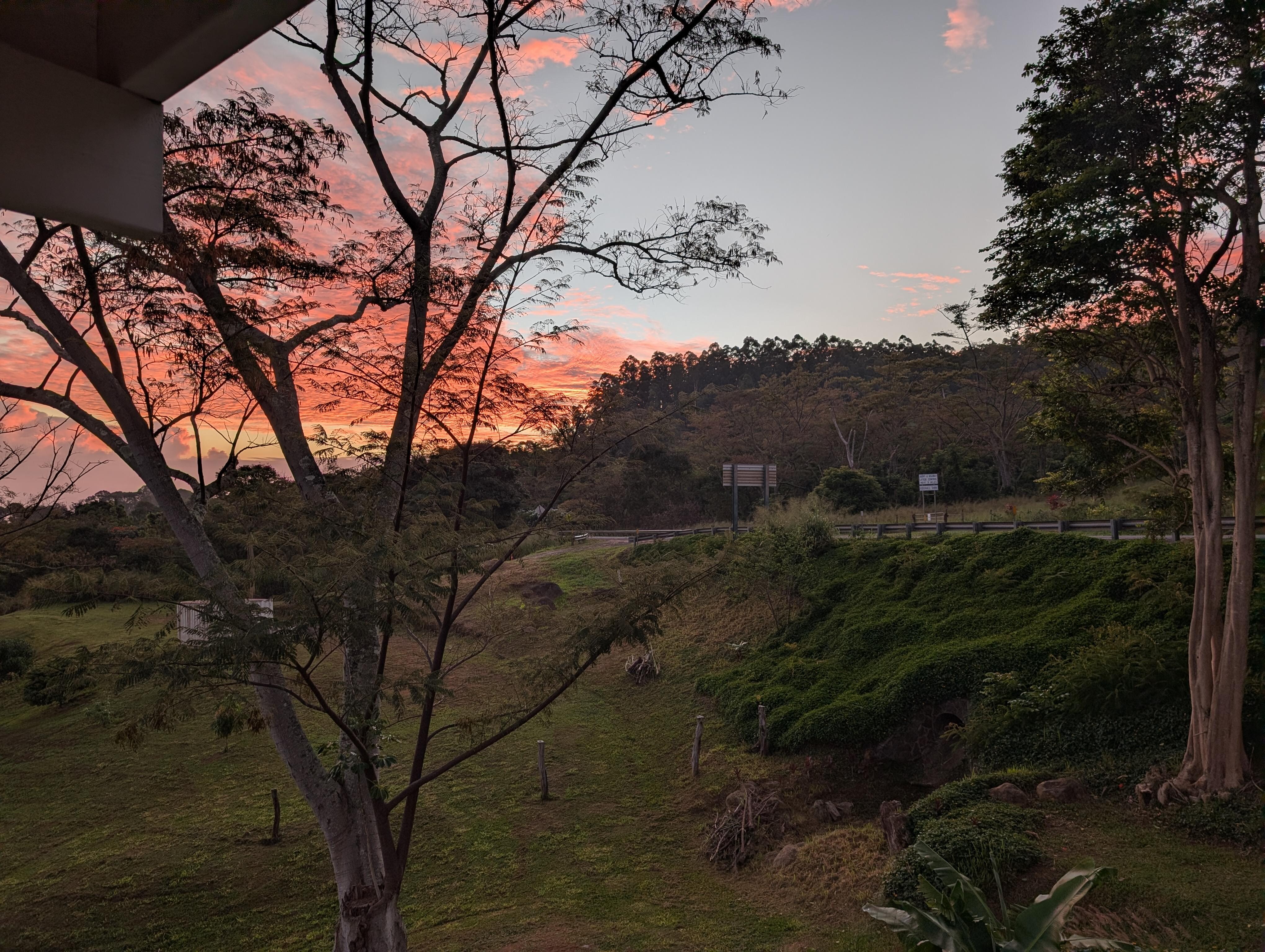 Sunrise view from the deck