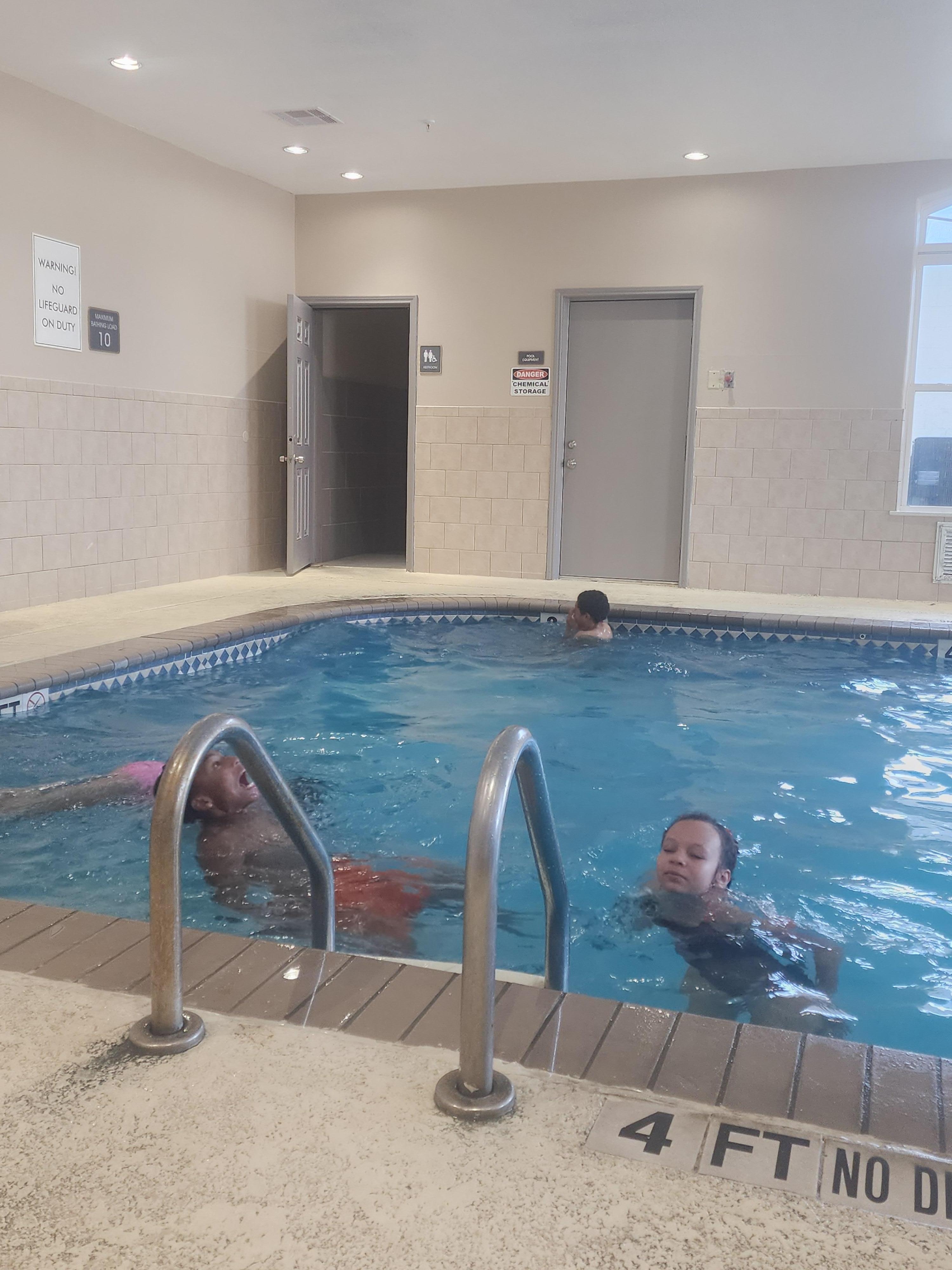 Pool was indoor which was a plus