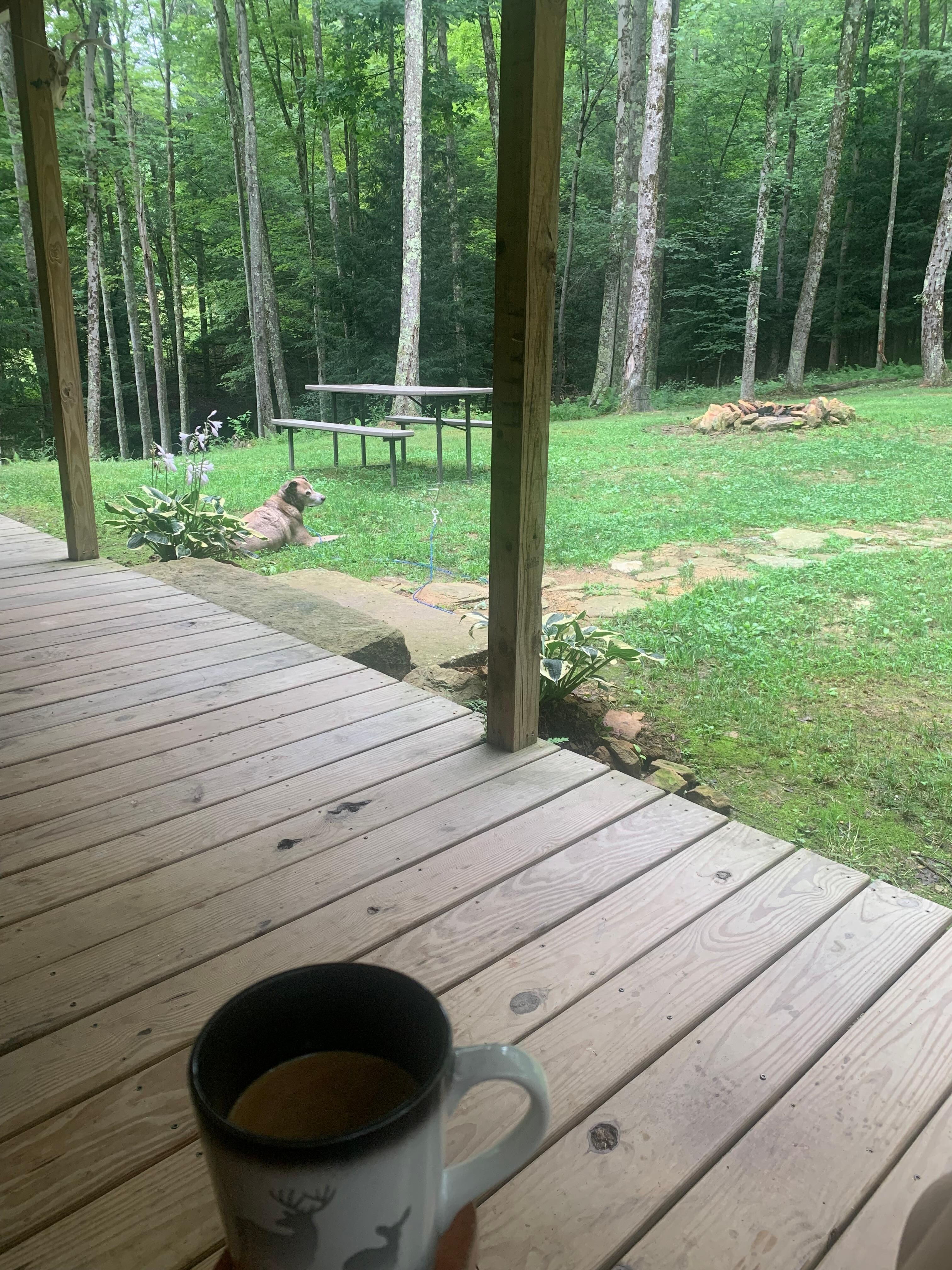 Coffee on the front porch