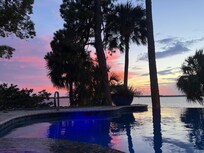Early evening in the pool was the best. Beautiful skies and a great way to cool down.