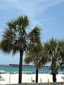 beach view from side deck at motel