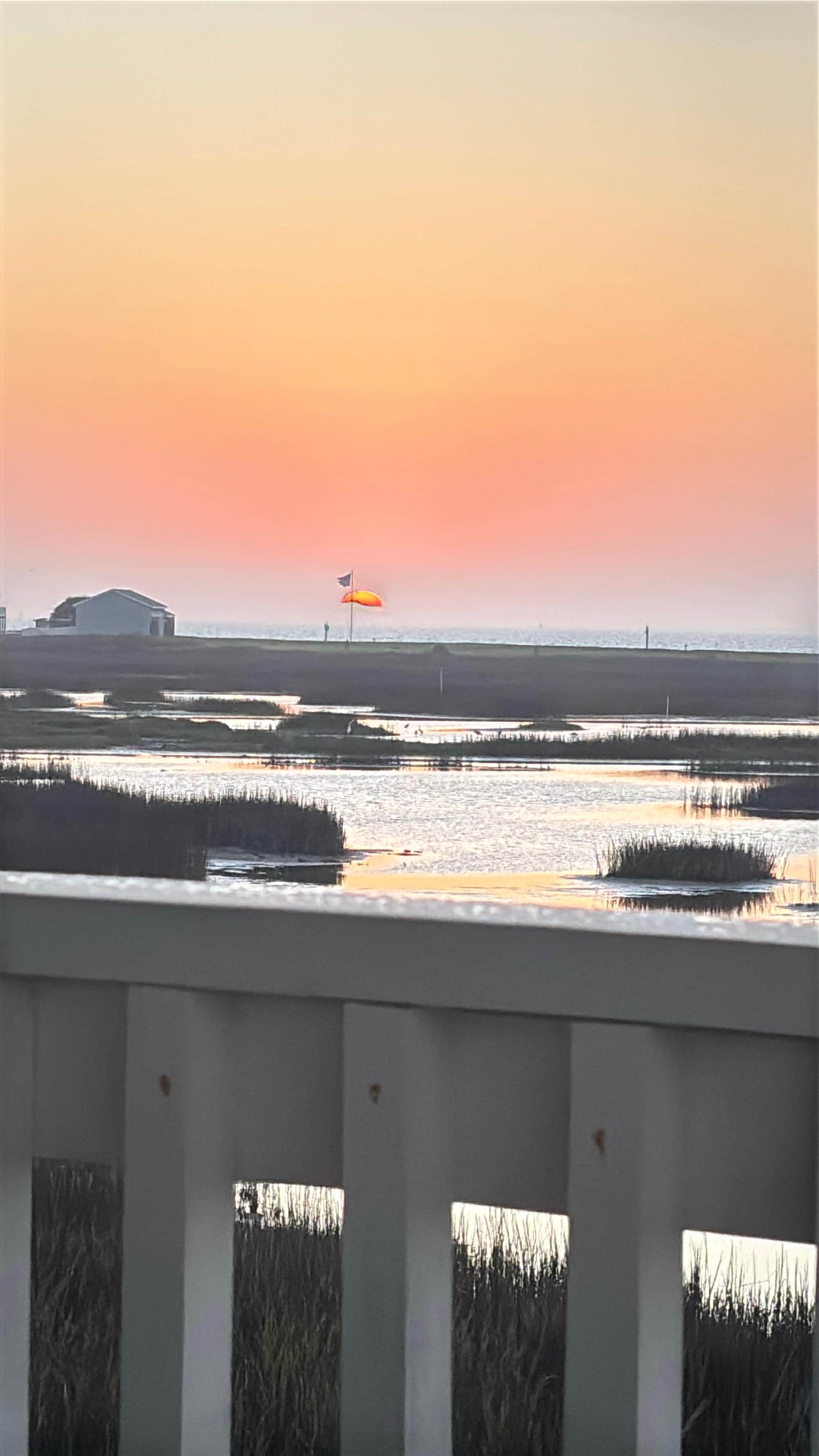 Sunrise from the back porch.