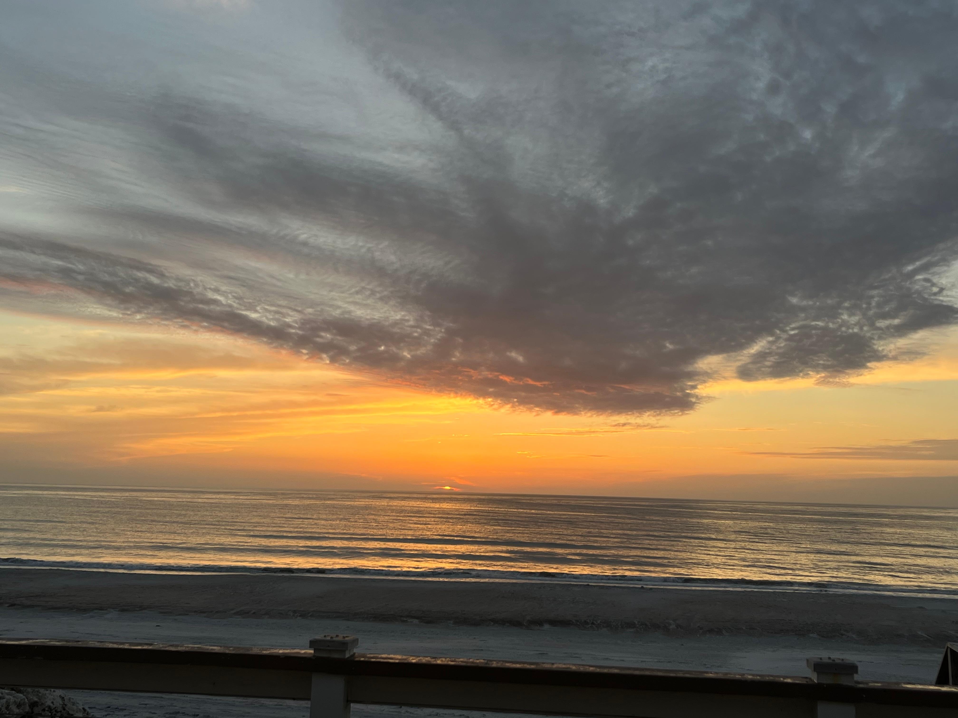 Another beautiful sunrise, taken right off the deck. 