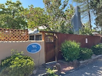 Parking lot view of the property