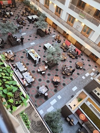 Aerial view of atrium