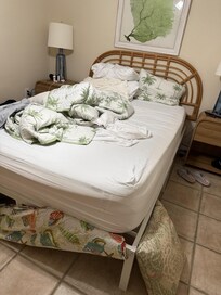 Bedroom furnishings thrown together. Sheets did not even fit the bed. If you go in the winter months, good luck, bring your own blanket. Quilts were so thin, they looked like table cloths.