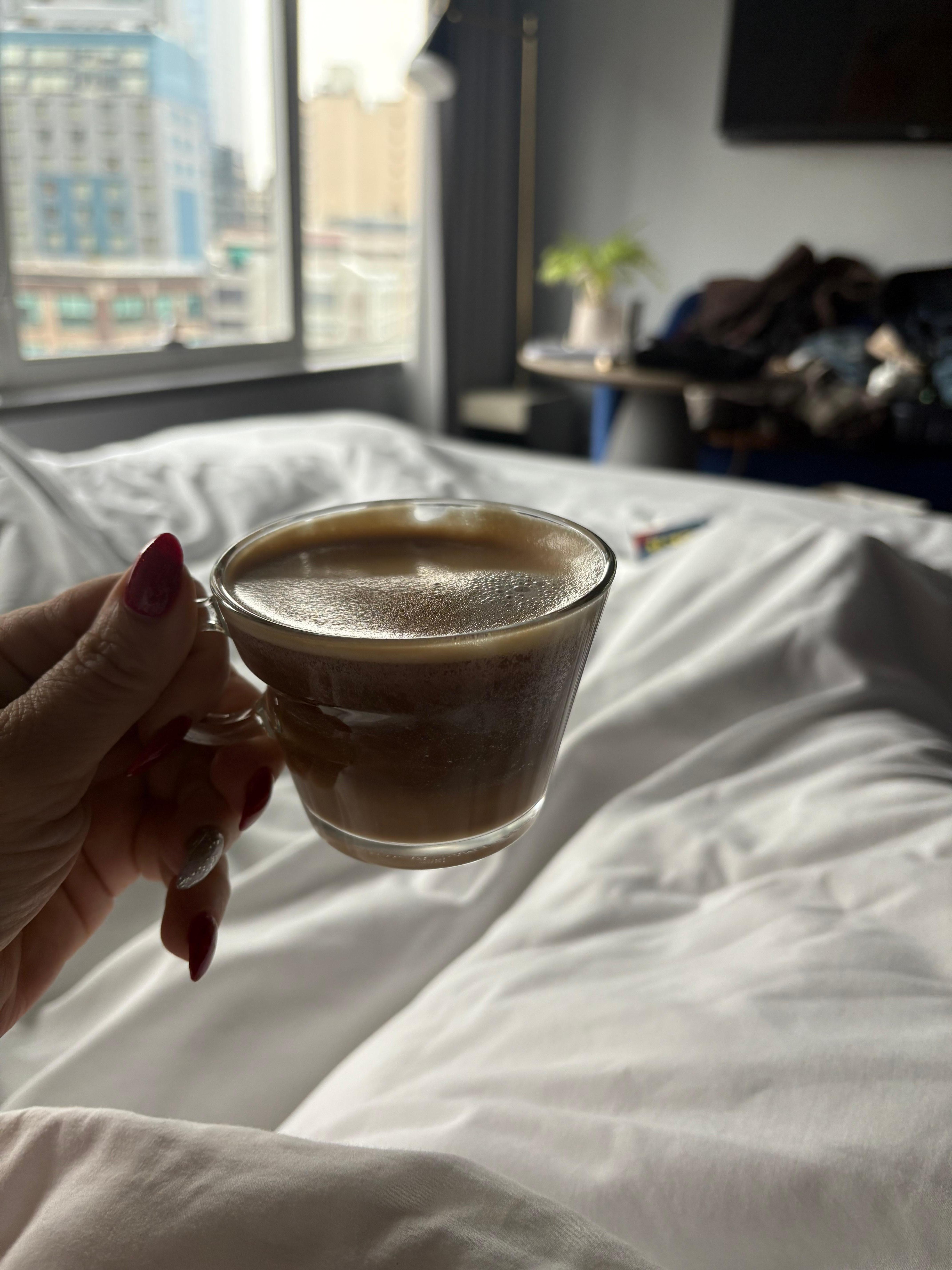 Nespresso machine in room so you can enjoy a proper morning coffee in bed