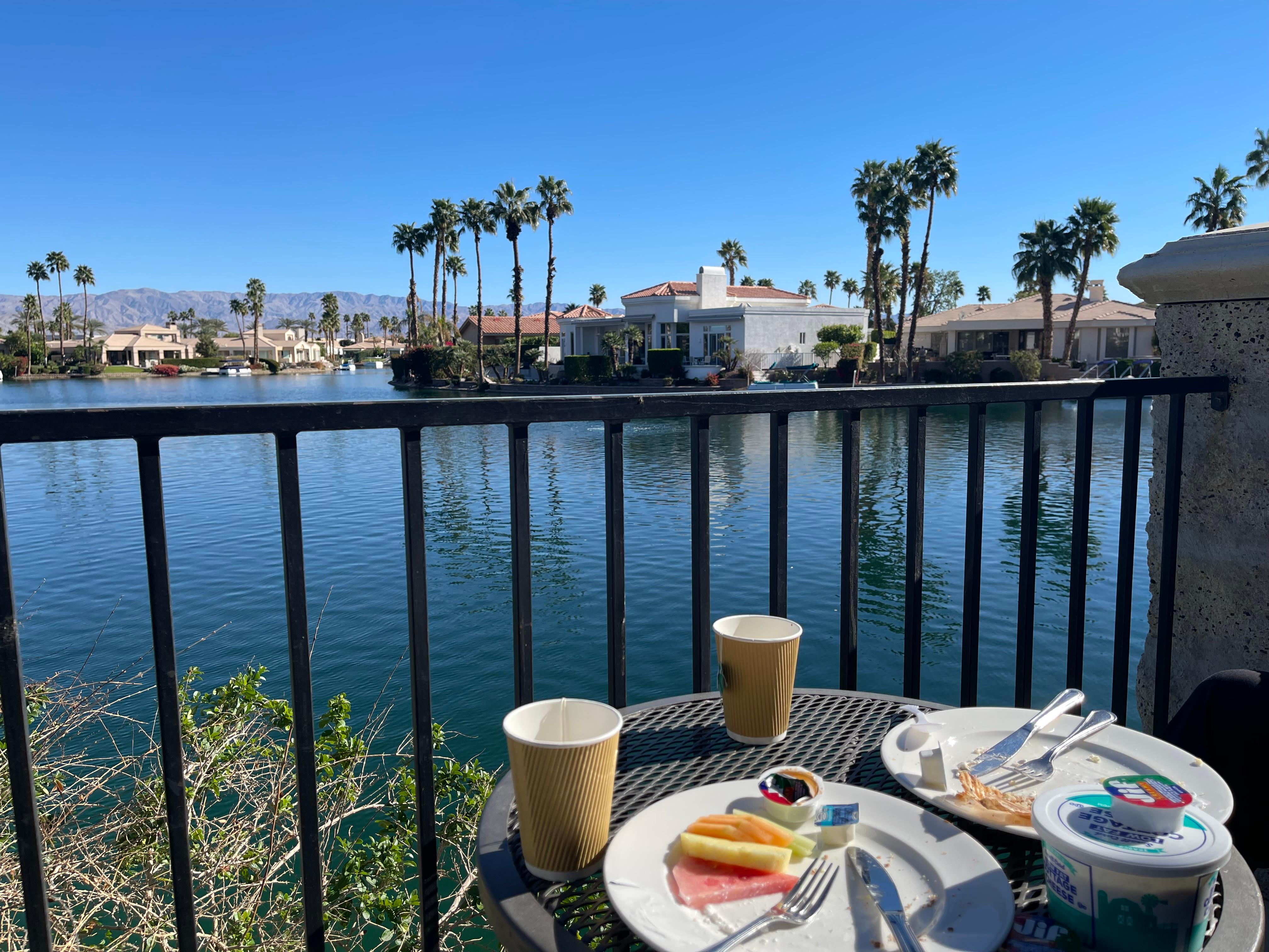 Beautiful view of the lake from our patio 