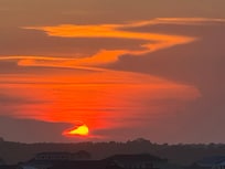 Sunset in the back of the house. Gorgeous