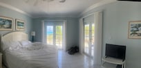 The sounds of the ocean right outside the master bedroom