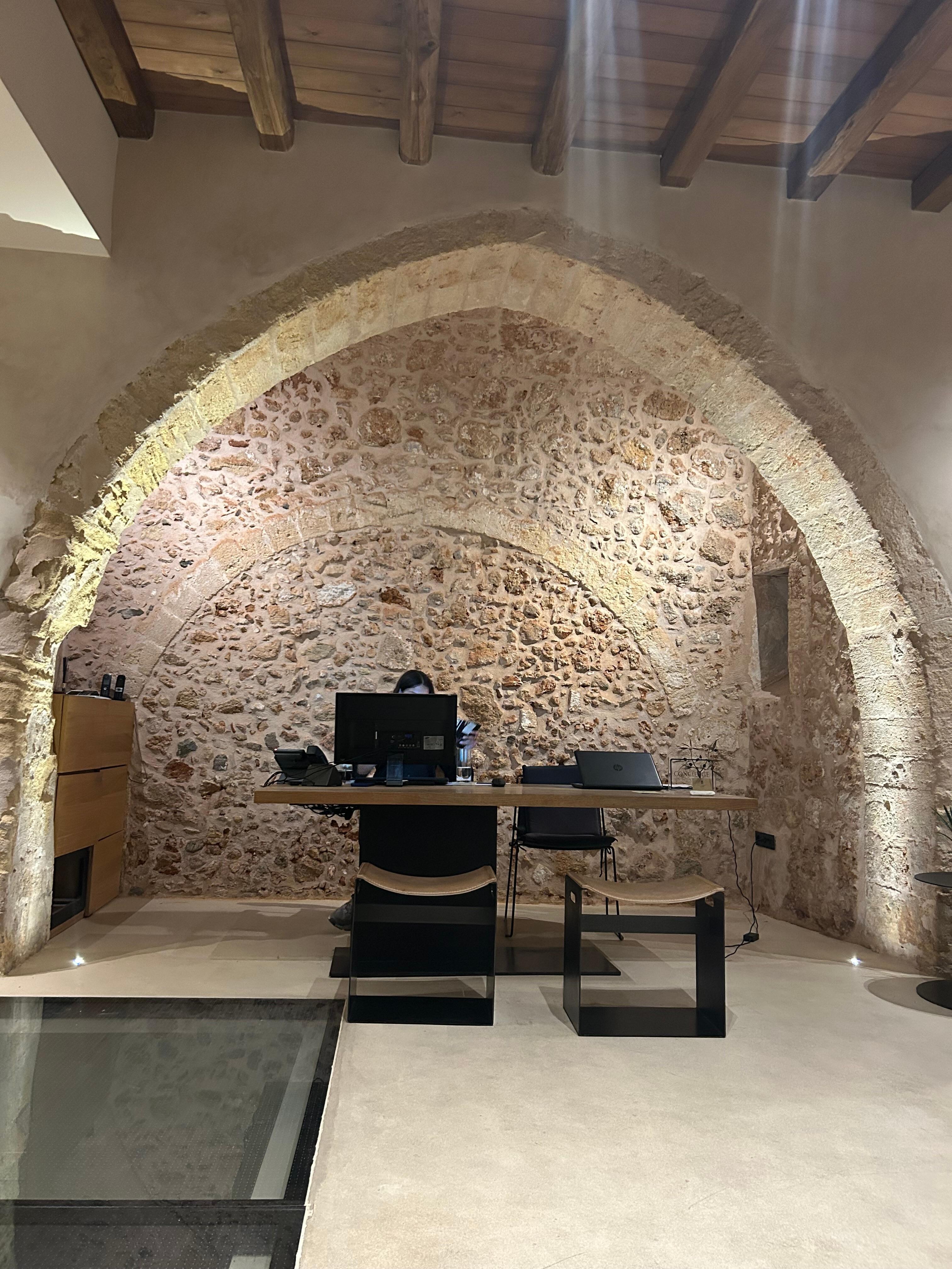 What a unique reception area.