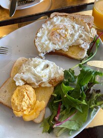 A 'fried' egg (runny with a 5 second flip...)