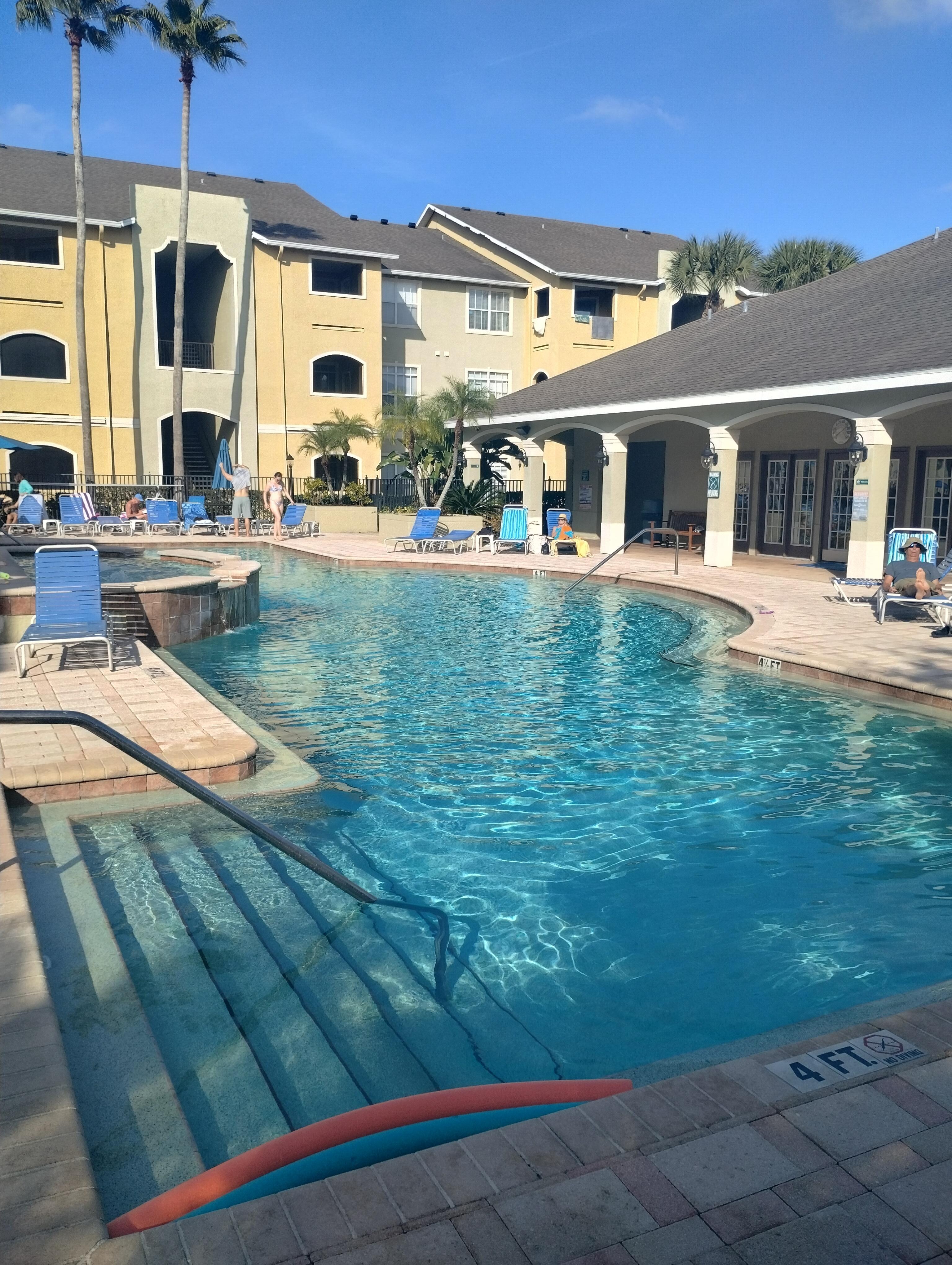 Big beautiful heated pool. 