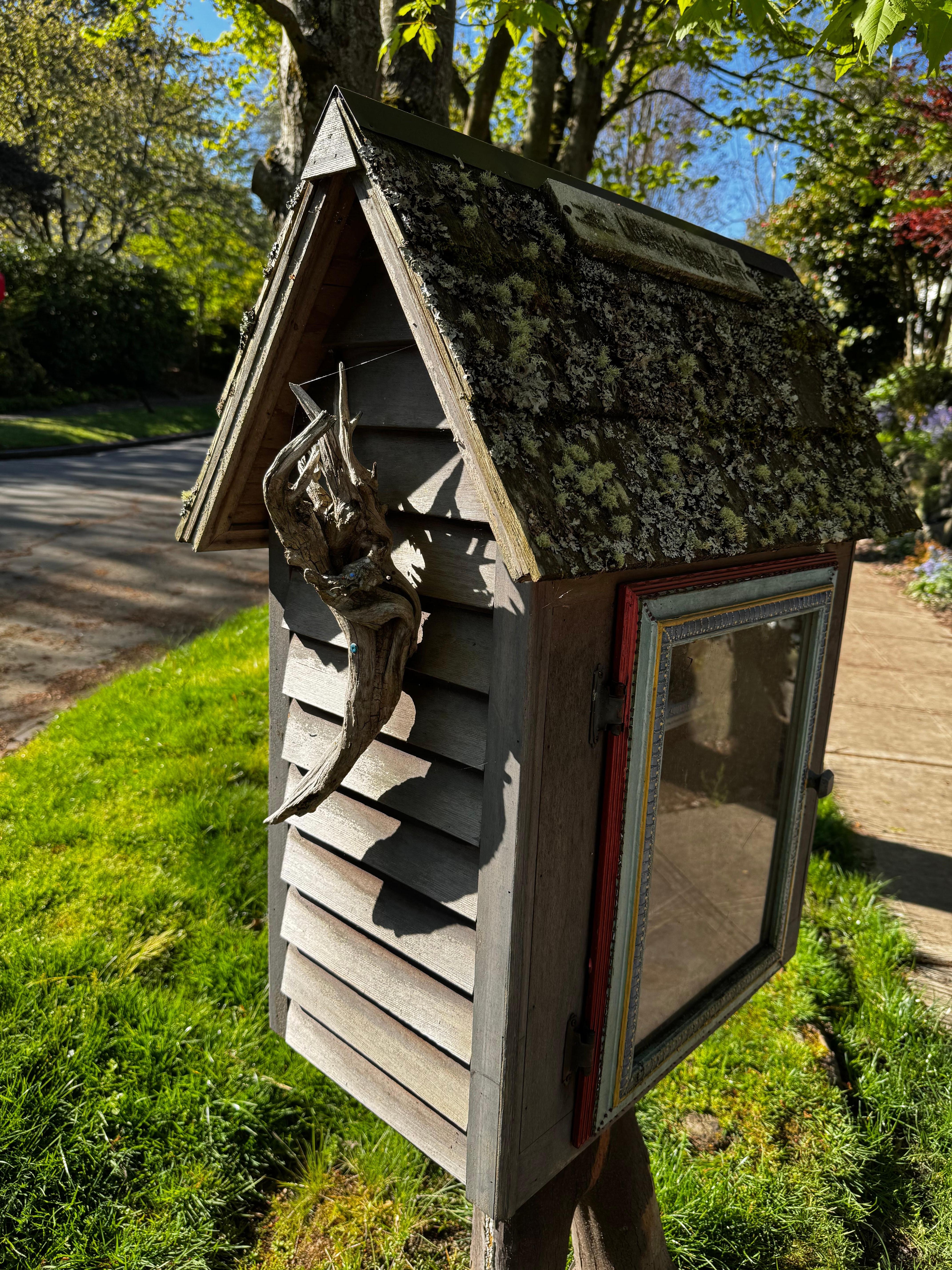 A neighborhood book exchange box
