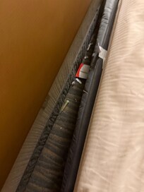 garbage mis items behind the beds not cool when you have a one year old