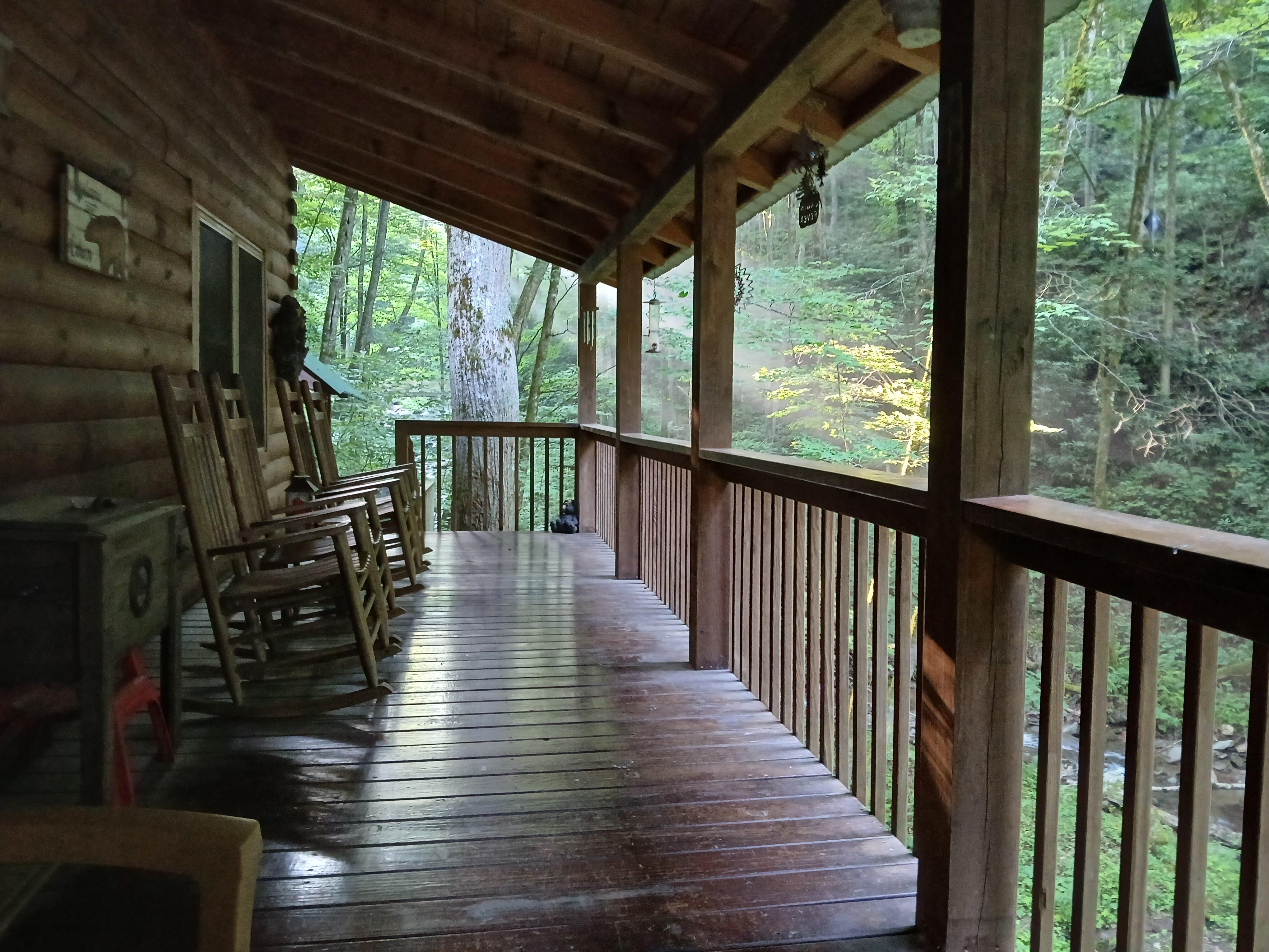 Nice cool morning on the deck.   
