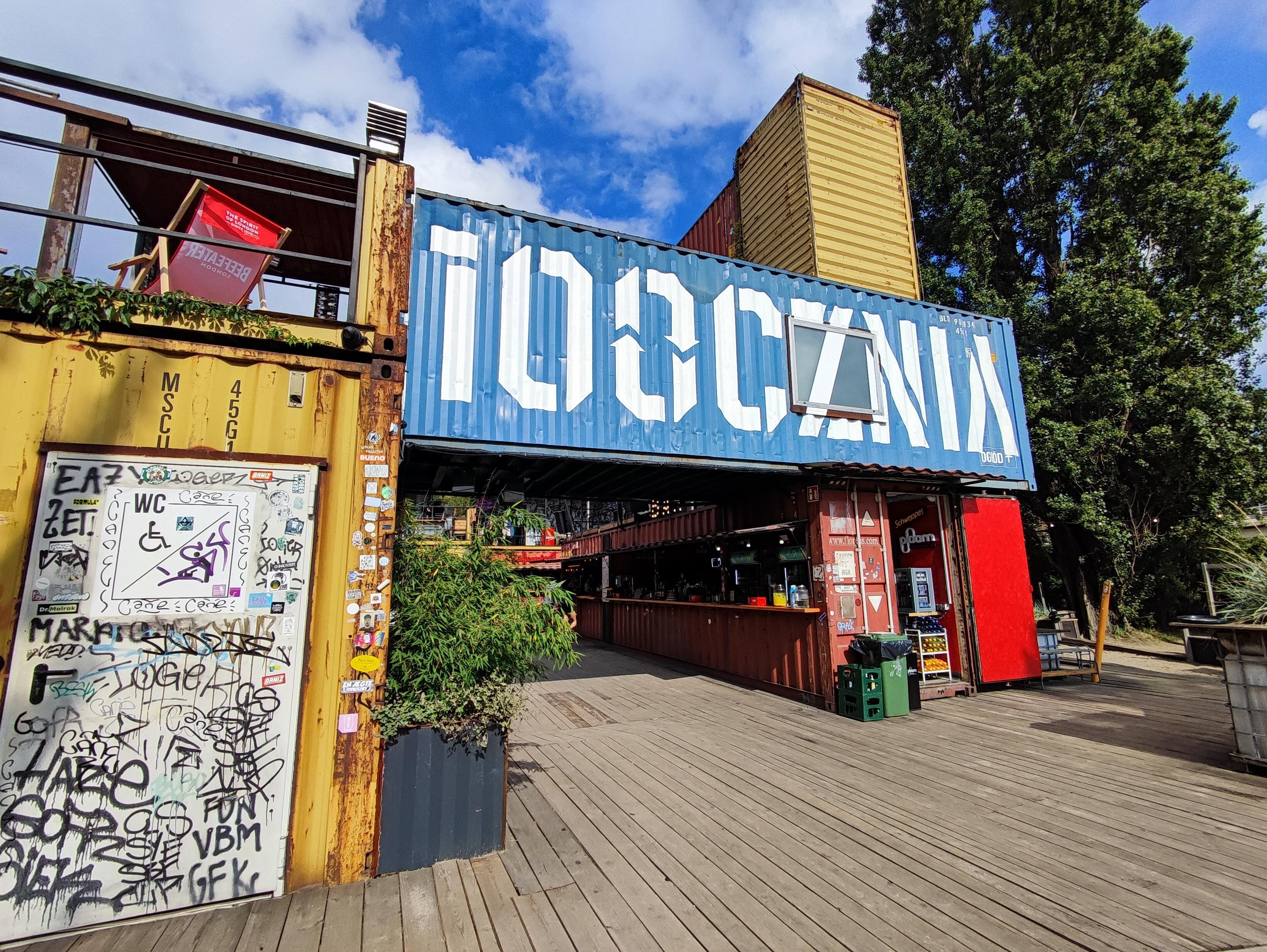 Food court in are of former ship yard.