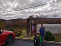 The view across the road. My son loved the old silo. I loved the quiet location.