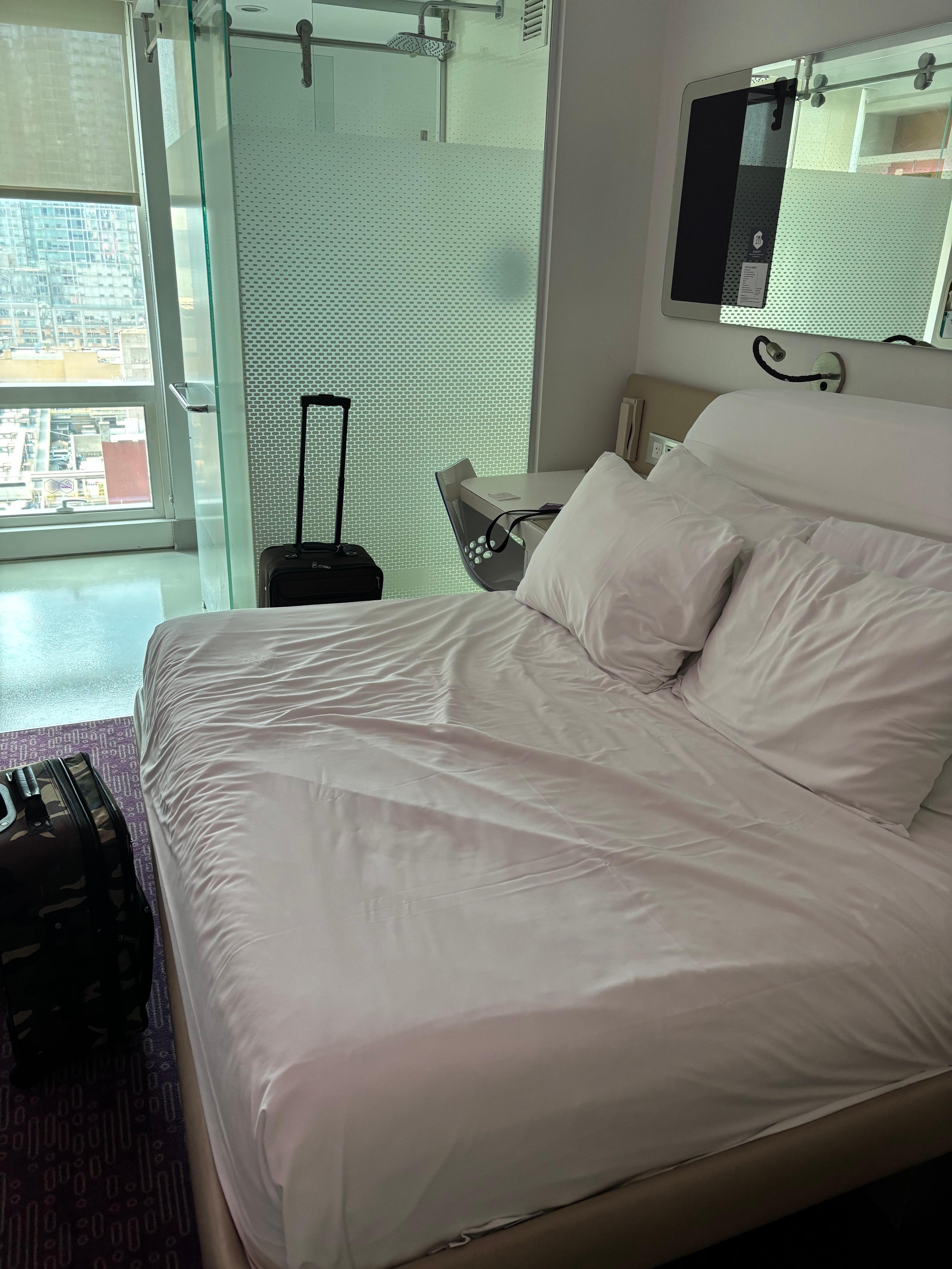 The head of the bed moved up and down. 