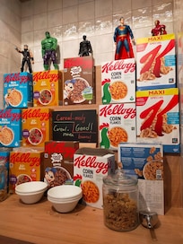 Piccola parte dedicata ai cereali presente a colazione
