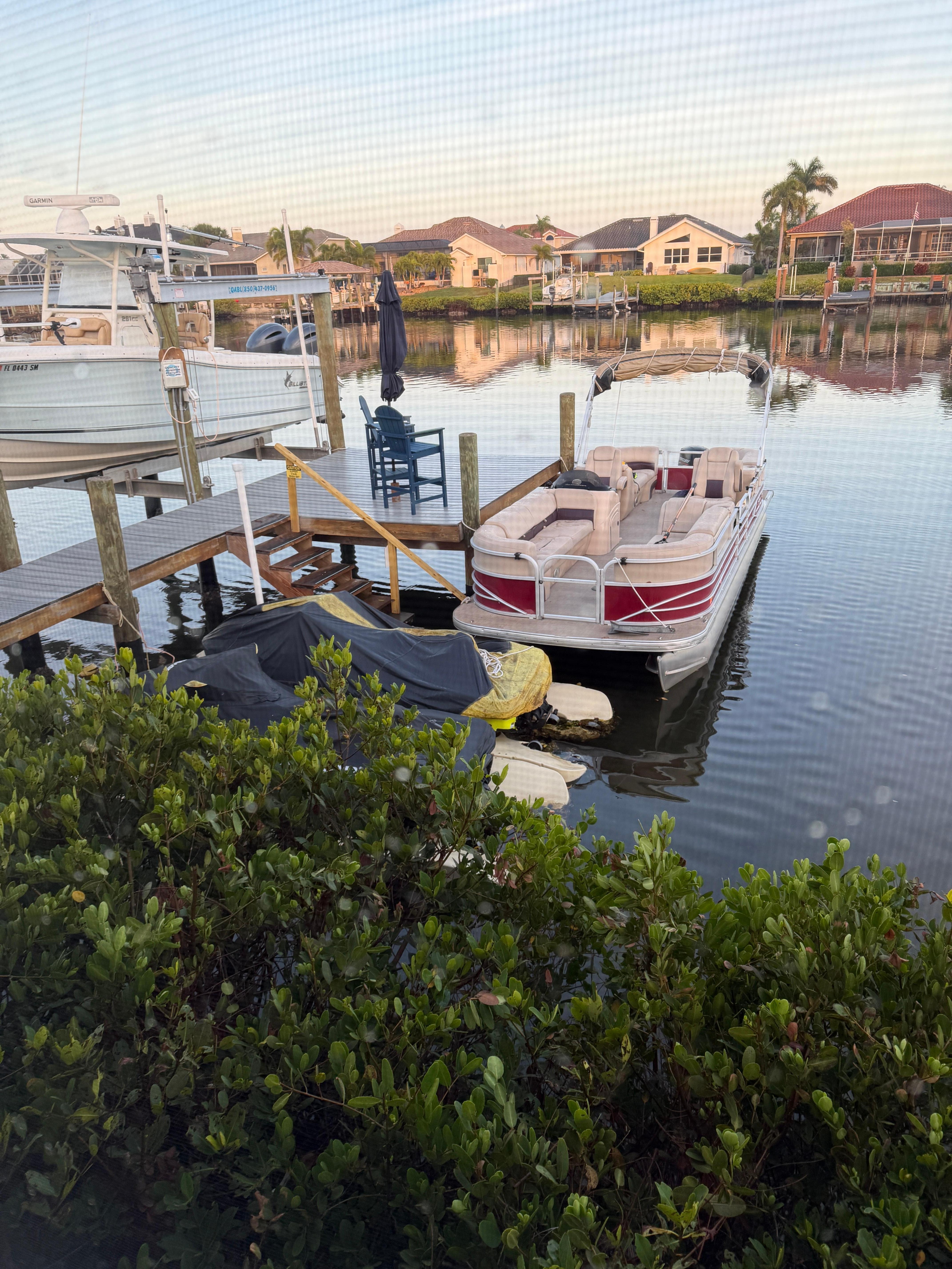 We were able to tie up our rental boat at the dock for easy access to fishing.