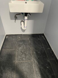 Filthy bathroom floors