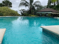 Piscine principale avec bar